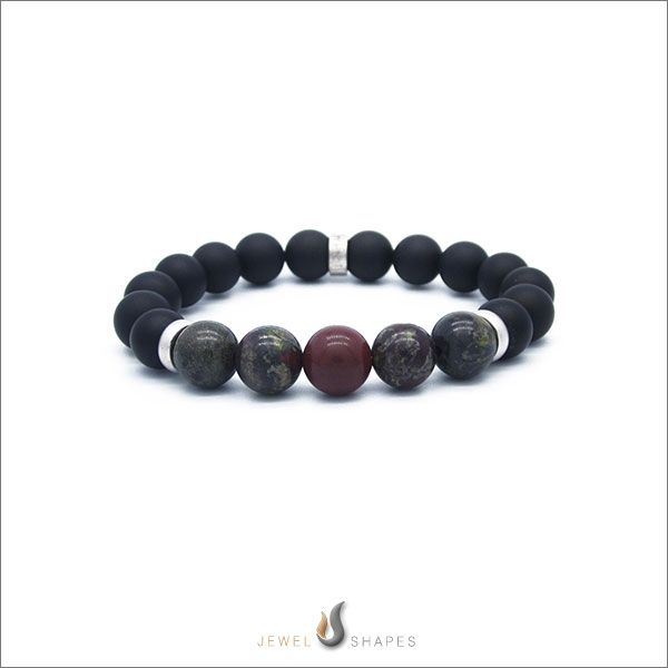 Dragon_Blood_Stone_And_Onyx_Mixed_Bead_Bracelet_At_Jewel Shapes