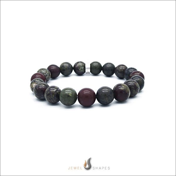 Beaded_Bracelets_With_Dragon_Blood_Stones_At_Jewel_ Shapes