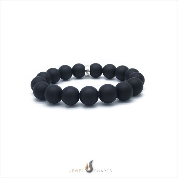 12MM_Matte_Onyx_Stone_Bead_Bracelets_Grade_A_By_Jewel_Shapes