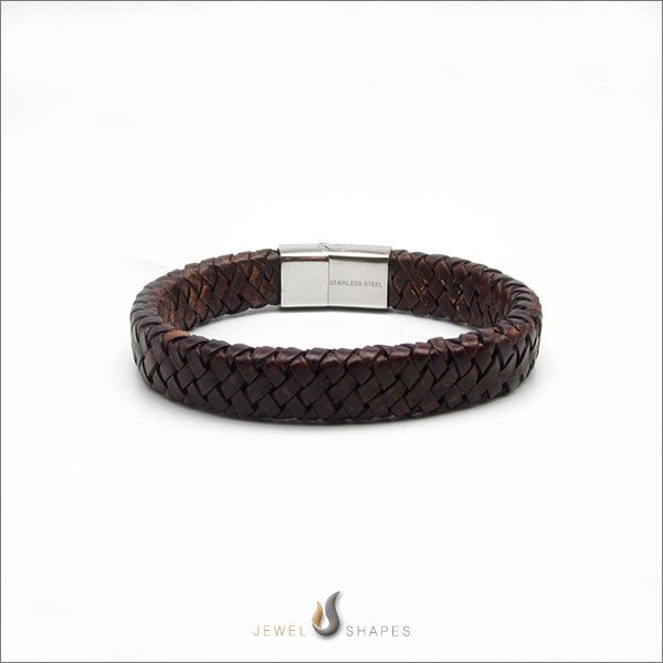 Brown Leather Bracelets Men's