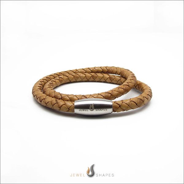 Mens Double Wrap Leather Bracelet