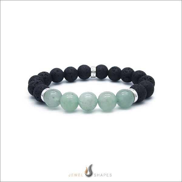 Aventurine_And_Lave_Stone_Bead_Bracelets_Mix_10mm_ Jewel_Shapes