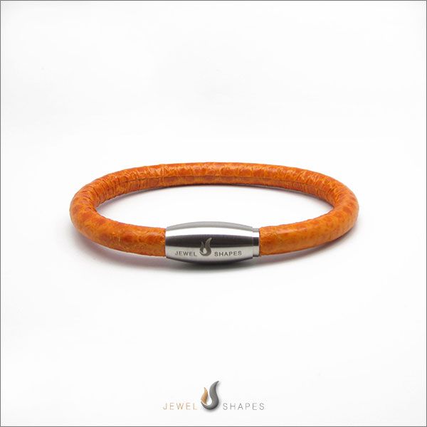 Orange Snake Skin Bracelet