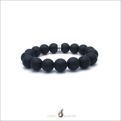 Matte Onyx Stretch Bracelet 12mm