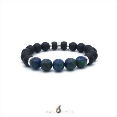 Azurite - Onyx Stretch Bracelet
