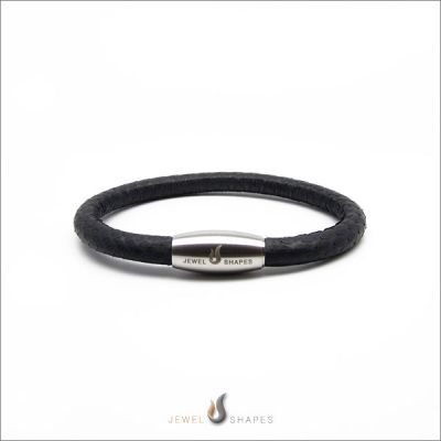 Black Snakeskin Wrap Bracelet